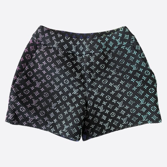 Louis Vuitton Black Rainbow Monogram Mesh Shorts - Picture 1 of 8